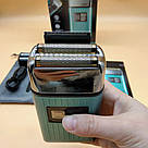 Електробритва шейвер з USB і LED дисплеєм, VGR V-357, Бірюзова / Акумуляторна бритва / Тример для обличчя, фото 7