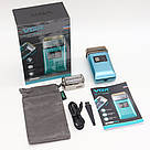 Електробритва шейвер з USB і LED дисплеєм, VGR V-357, Бірюзова / Акумуляторна бритва / Тример для обличчя, фото 8