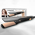 Праска для волосся з керамічними пластинами 740Вт, SK-1909 / Плойка для вирівнювання волосся / Випрямляч волосся, фото 8