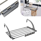 Сушарка для одягу на радіатор, 69х31,5х20,5 см, 3270B, Сіра / Сушарка для білизни / Сушка на батарею, фото 7