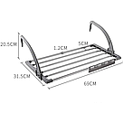 Сушарка для одягу на радіатор, 69х31,5х20,5 см, 3270B, Сіра / Сушарка для білизни / Сушка на батарею, фото 8