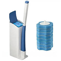 Універсальна щітка для прибирання ванної +змінні насадки 8шт / Щітка для туалету / Одноразова щітка для унітазу