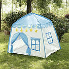 Дитячий ігровий намет у вигляді будиночка, 130х130х100 см, Синій / Дитячий будиночок намет / Намет для дітей, фото 8