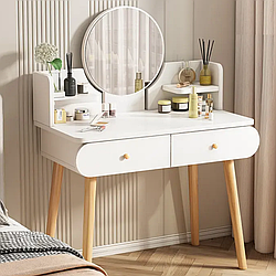 Туалетний столик із дзеркалом та підсвічуванням (120*80*40см) / Косметичний стіл у спальню / Столик для макіяжу