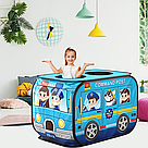 Ігровий намет для дітей 110х70х70см, Kids Playhouse Поліцейська машина, Блакитний / Дитячий намет складний, фото 6