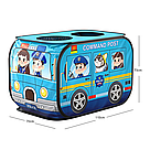 Ігровий намет для дітей 110х70х70см, Kids Playhouse Поліцейська машина, Блакитний / Дитячий намет складний, фото 7