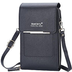 Жіноча сумочка через плече Baellerry Phone Purse, Чорна / Сумка клатч / Сумка для телефону / Сумка кроссбоді