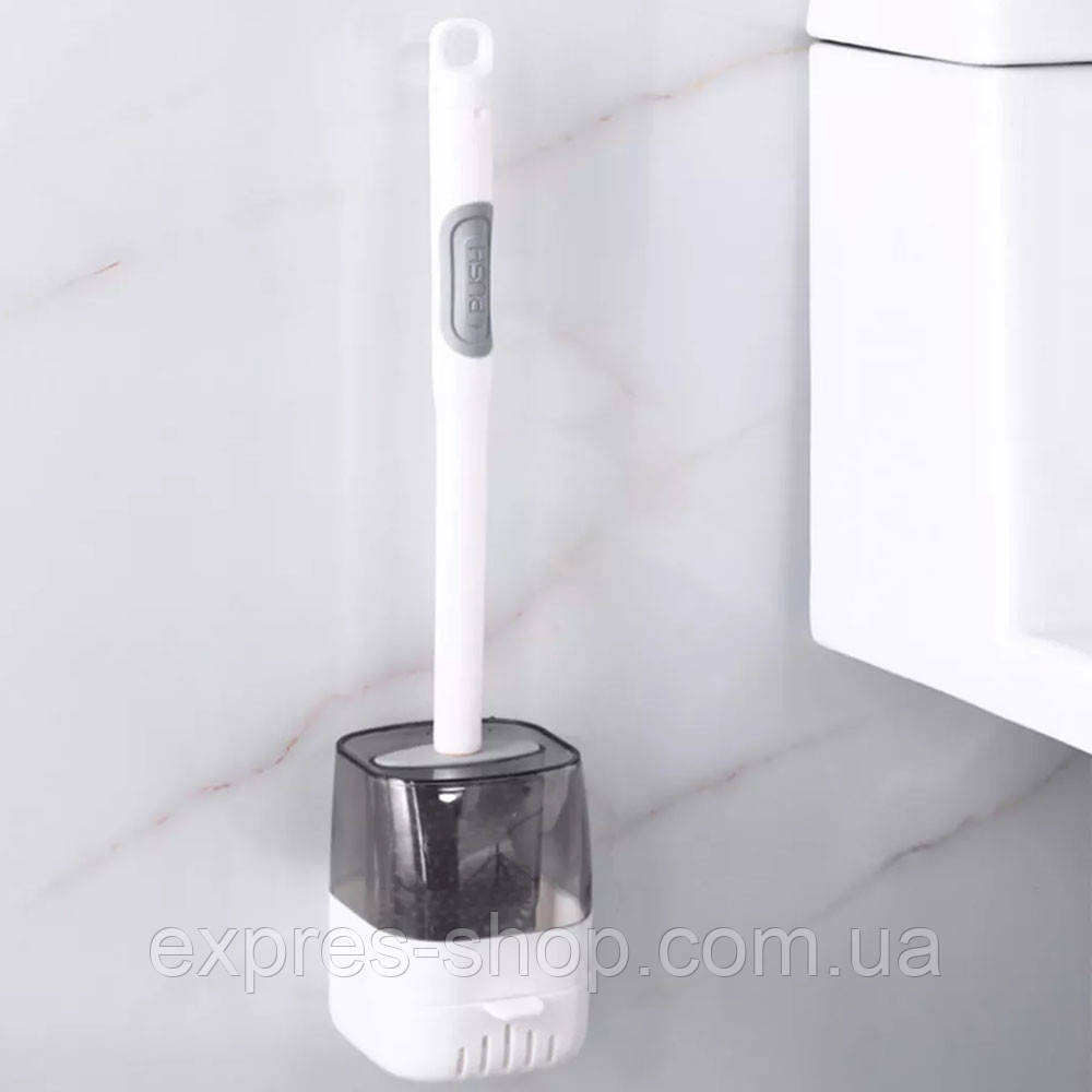 Туалетний йоржик із гнучкою силіконовою щіткою, Мікс / Силіконовий йоржик для унітазу / Йоржик для туалету, фото 1