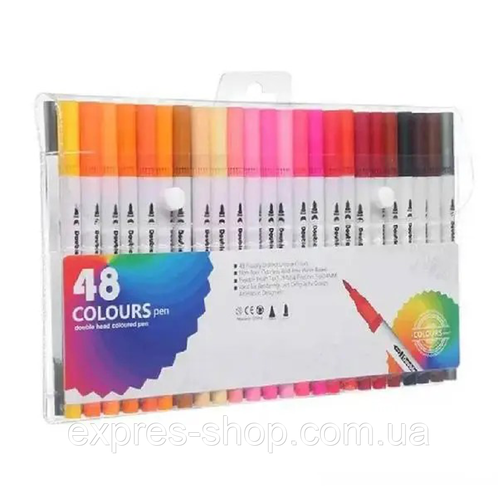 Профісіональний набір маркерів на водній основі 48 шт. / Маркери для малювання, фото 1