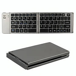 Бездротова Bluetooth міні клавіатура, Сіра / Клавіатура для планшета / Бездротова клавіатура для телефону