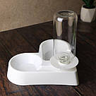 Миска для кота з автоматичною поїлкою 500 мл / Кутова поїлка у формі серця для кішок / Миска для собак, фото 7