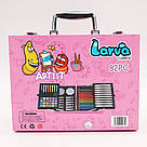 Дитячий набір для малювання у валізці (82 предмети), Рожевий / Художній набір для творчості, фото 10