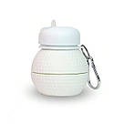 Складна силіконова пляшка, 550 мл, до 60°С, Foldable Bottle / Пляшка для води / Спортивна пляшка, фото 4