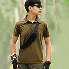 Спортивна сумка на пояс 38х12х2см, Чорна / Бананка / Сумка для бігу / Маленька сумка для спорту, фото 7