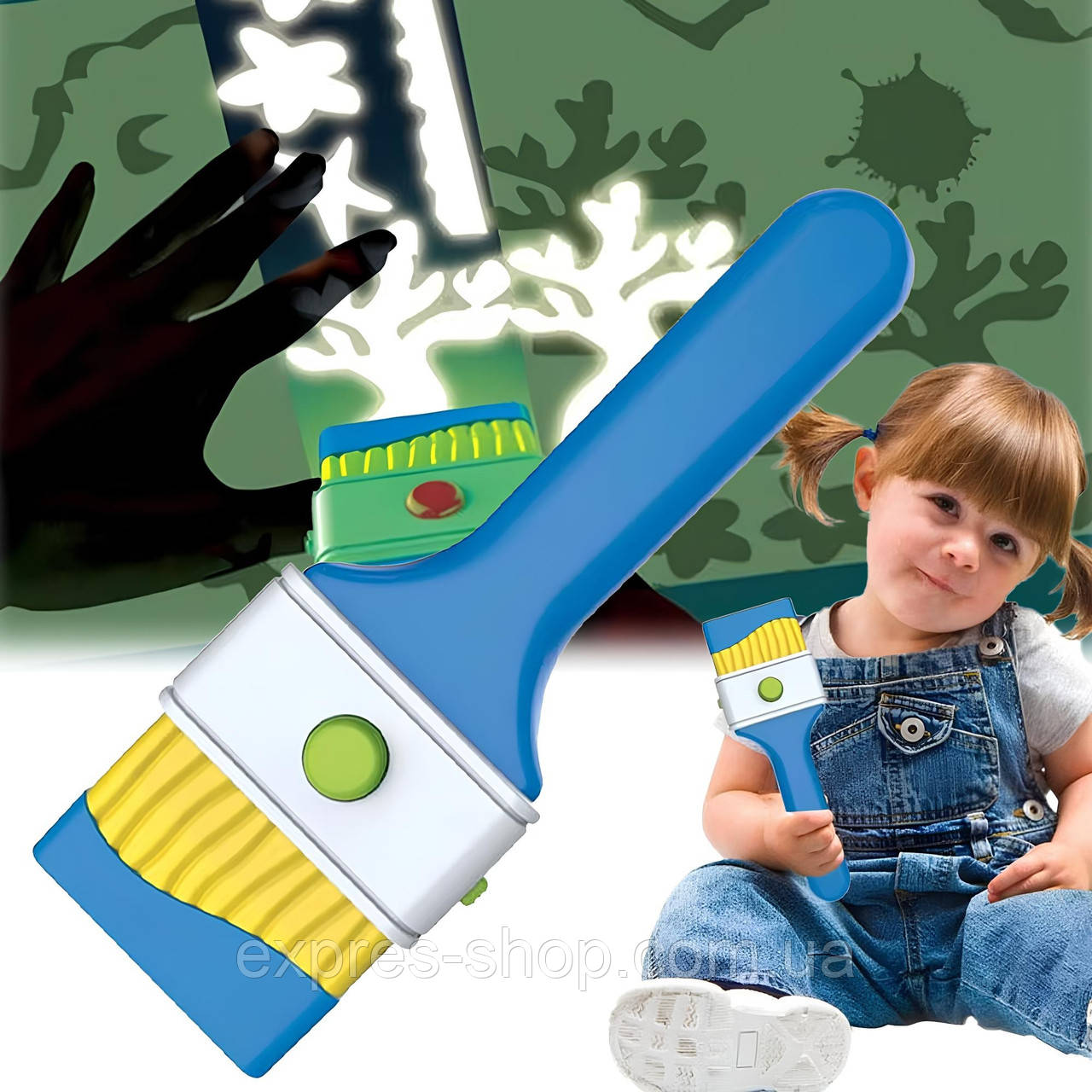 Набір для малювання світлом 58,5x22см, від батарейок, Glow Magic / Набір малюй світлом / Палітра візерунків, фото 1