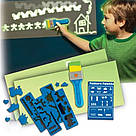 Набір для малювання світлом 58,5x22см, від батарейок, Glow Magic / Набір малюй світлом / Палітра візерунків, фото 8