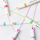 Набір маркерів роликового типу з візерунками, 6 шт / Роликові маркери / Набір фігурних текстових маркерів, фото 3