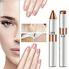 Жіночий тример для обличчя 2в1, від USB / Електричний триммер для брів / Тример епілятор, фото 7