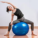 М'яч для фітнесу 60 см + Подарунок Фітнес резинки 5шт / Гімнастичний м'яч для йоги / Фітнес-м'яч для пілатесу, фото 6