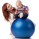 М'яч для фітнесу 60 см + Подарунок Фітнес резинки 5шт / Гімнастичний м'яч для йоги / Фітнес-м'яч для пілатесу, фото 8