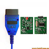 Адаптер діагностичний кабель сканер vag-com ftdi 409.1 kkl k-line usb ваг ком на чіпі FTDI FT232RL для vag chevrolet fiat, фото 4