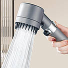 Масажна лійка для душу з фільтром, 3 режими, Графіт / Насадка для душу високого тиску / Душова лійка, фото 7