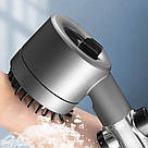 Масажна лійка для душу з фільтром, 3 режими, Графіт / Насадка для душу високого тиску / Душова лійка, фото 8