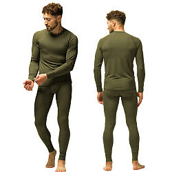 Чоловіча термобілизна на флісі, Розміри 46-54, Олива / Термоодяг / Флісова термобілизна зимова