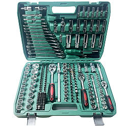 Автомобільний набір інструментів 216 предметів, у кейсі / Набір ключів у машину / Набір головок з тріскачкою