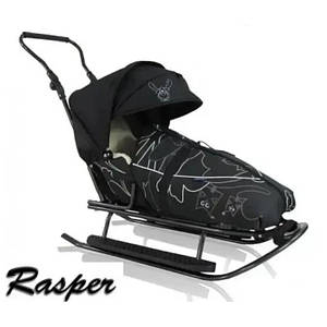 Санки Rasper з утепленим спальним мішком (7в1, підніжки, спинка, пушер, муфти, капюшон) 14025