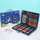 Набір для малювання в кейсі 128 предметів, Космонавт, Синій / Дитячий набір для творчості / Набір художника, фото 10