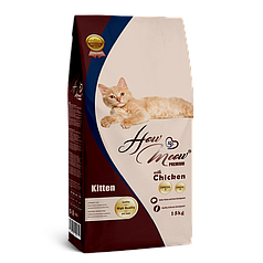 Повнораціонний корм для кошенят How Meow Adult Kitten з куркою 2 кг