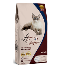 Повнораціонний корм для дорослих котів How Meow Adult Gourmet 15 кг (ягня, курка, риба)