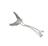 Крабік металевий Метелик срібло 4.5*4 см.