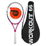 Ракетка для великого тенісу 27" алюмінієва ODEA WORKOUT66, фото 2