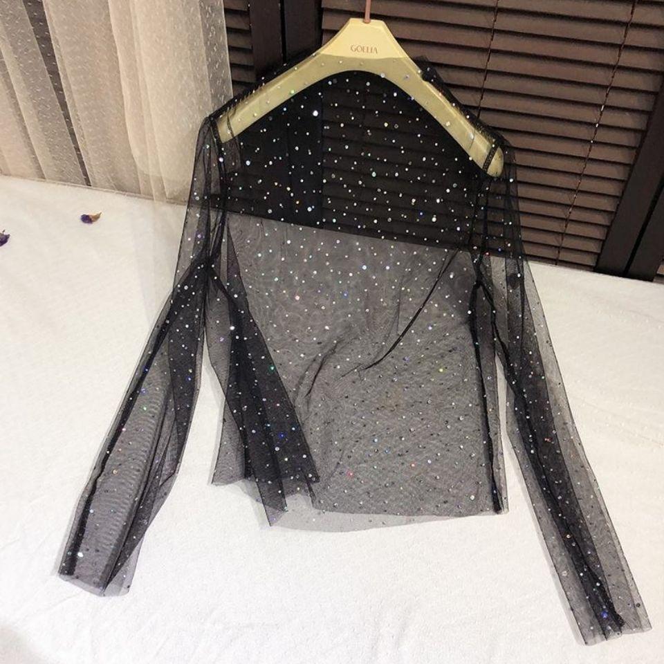 Ефектний гольф-сітка зі стразами необроблені краї, фото 1