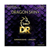 DR Dragon Skin+ DA8-11 Coated 80/20 Bronze Струни для акустичної гітари .011-.050