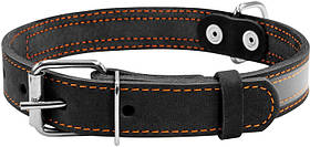Нашийник Collar зі світловідбиваючою стрічкою (ширина 25 мм, довжина 38-50 см Чорний