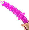 Фалоімітатор рожевий LEZEE Анальна пробка Мастурбатор 30 см з ручкою рожевий, фото 3