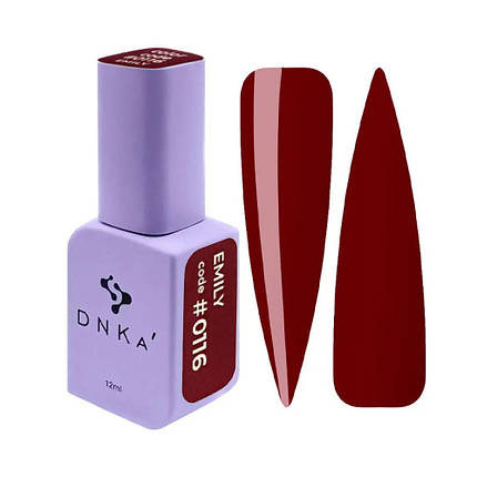 Гель-лак DNKa Polish Gel Emily 0116 вишневе бордо 12 мл, фото 1