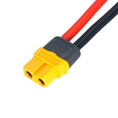 Кабель силовий Amass XT60 22см 12AWG 60А, мама, фото 1