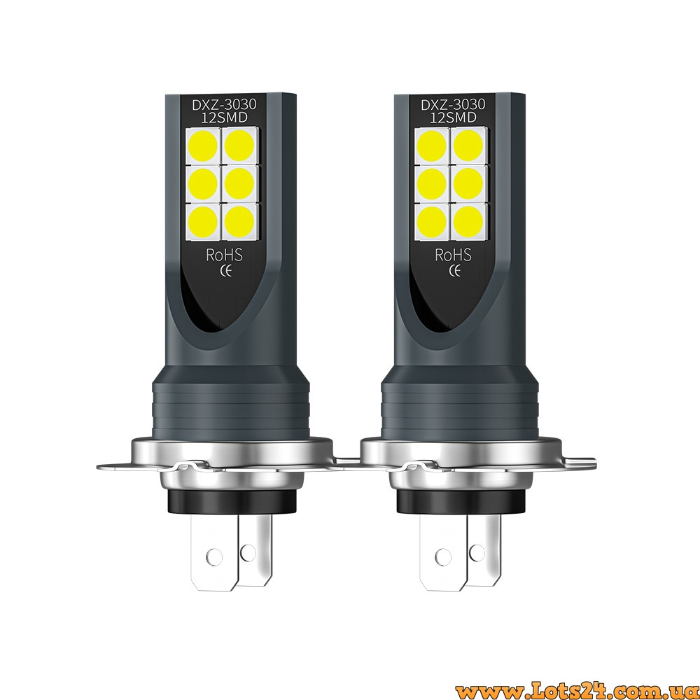 Автолампи H7 12 LED 6500K автолампи світлодіодні автолампи авто лед лампи авто лампа лед світлодіодна дхо птф на авто