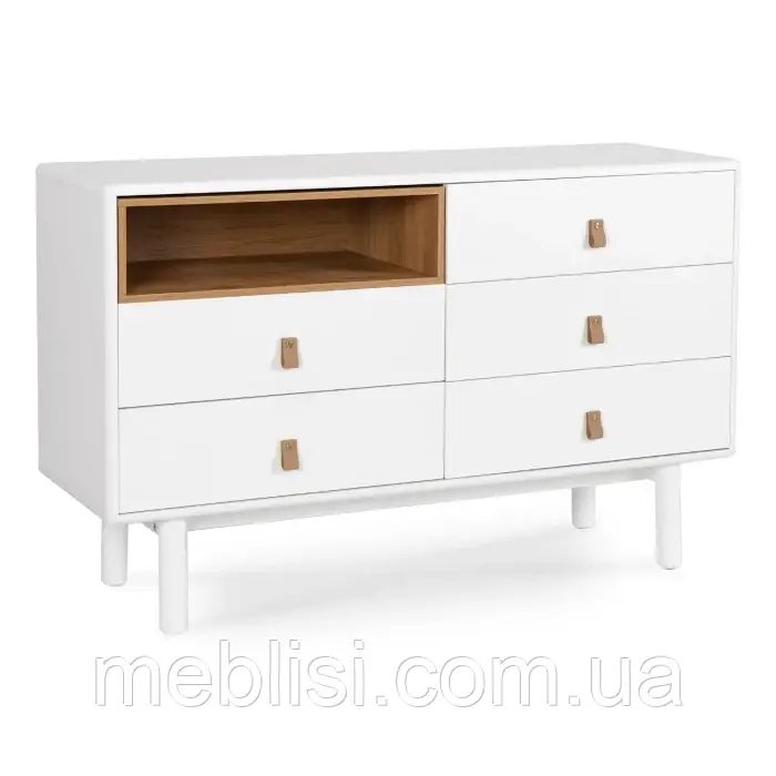Білий комод 120 NAOMI 120*75 (MEBEL ELITE) ME.NAOMI/B/KOM