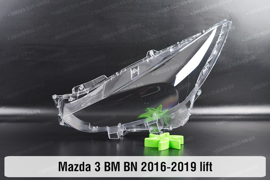 Скло фари Mazda 3 BM BN (2016-2019) рест ліве