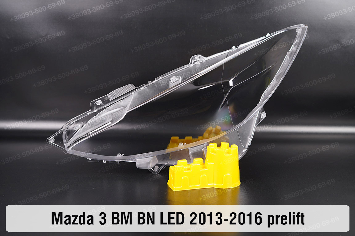 Скло фари Mazda 3 BM BN LED (2013-2016) дорест ліве