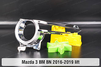 Хромована маска Mazda 3 BM BN (2016-2019) рест ліва