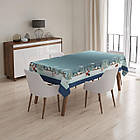 Скатертина новорічна прямокутна 150*215 см, Туреччина колір синій