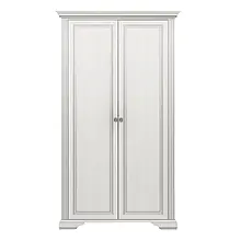 Шафа для одягу 2D з ДСП/МДФ ВАЙТ Ясен сніжний/Сосна срібна Gerbor