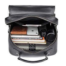 Чоловічий шкіряний рюкзак JD2755A John McDee чорний, фото 4