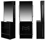 Робоче місце перукаря компактне дзеркало з поличками для перукарських салонів М412, фото 6